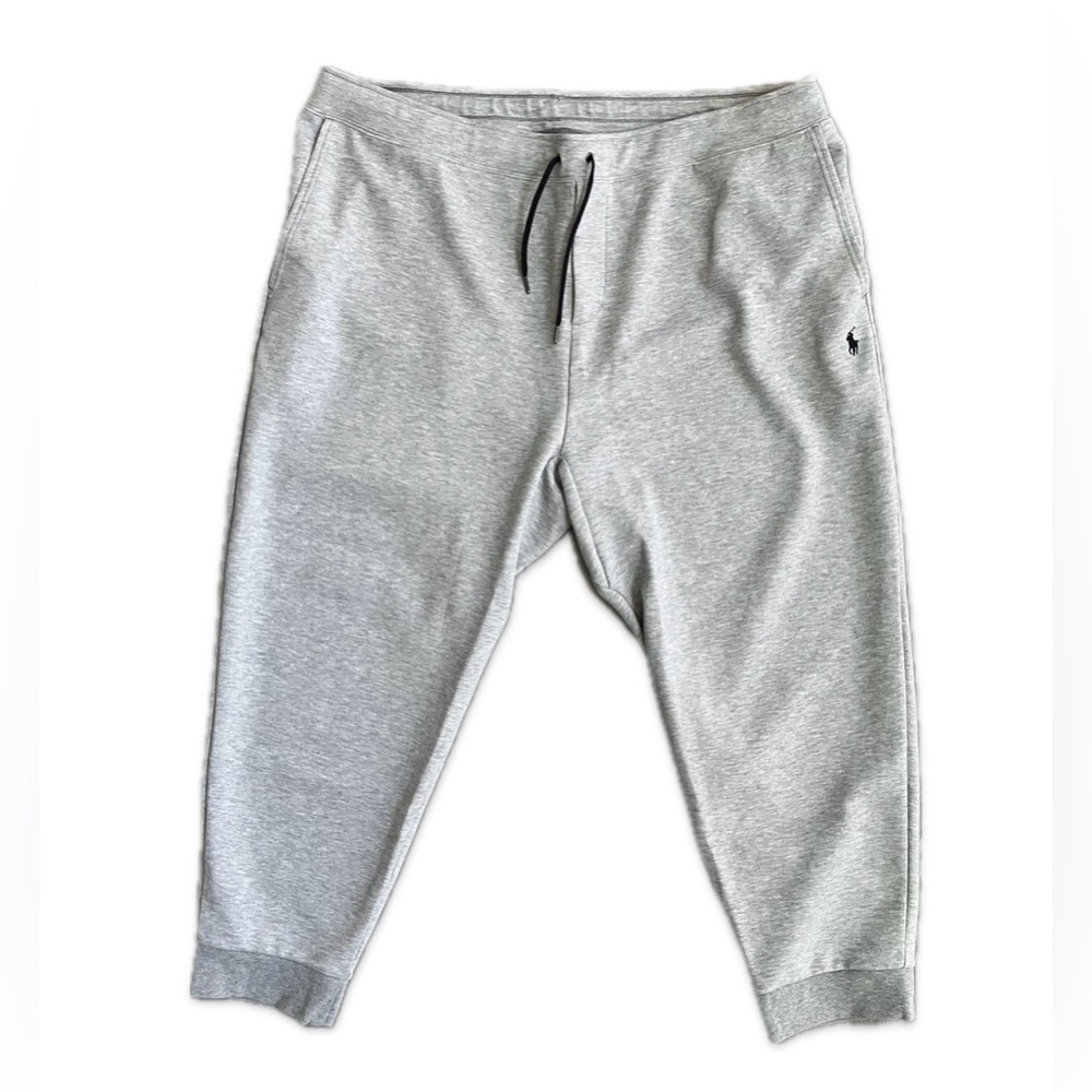 Polo Ralph Lauren Gray Jogger Pants Men 3XB Stretch Drawstring Activewear Preppy